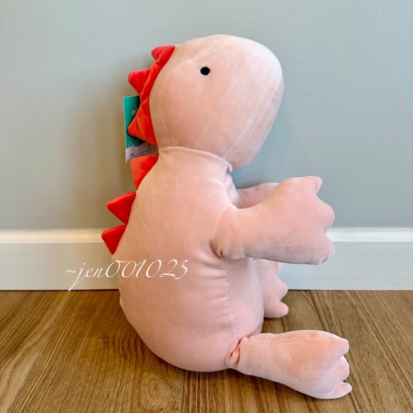 Pink Dinosaur Weighted Plush Throw Pillow - Pillowfort - Picture 6 of 9